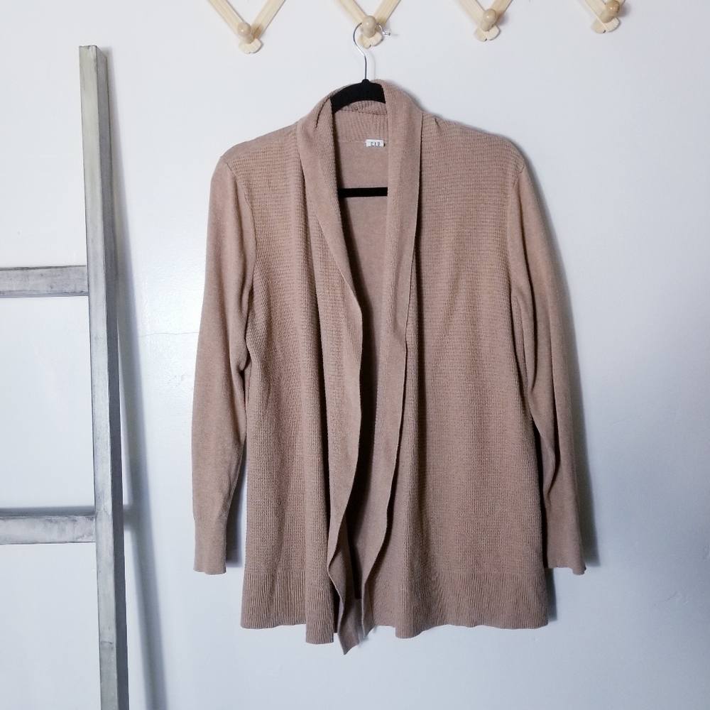 GAP TAN BROWN CARDIGAN 100% COTTON SIZE LARGE